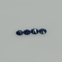2.5-3.5 mm Natural Blue Sapphire Loose Gemstone Round Diamond Cut Vs Quality Color