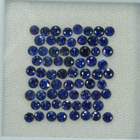 2.5-3.5 mm Natural Blue Sapphire Loose Gemstone Round Diamond Cut Vs Quality Color - Thai Gems Export Ltd.