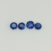 2.7-4.7 mm Natural Blue Sapphire Loose Gemstone Round Diamond Cut Vs Quality Color
