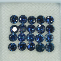 4.5-6.0 mm Natural Blue Sapphire Loose Gemstone Round Diamond Cut Vs Quality Color