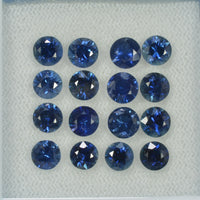 4.5-5.5 mm Natural Blue Sapphire Loose Gemstone Round Diamond Cut Vs Quality Color