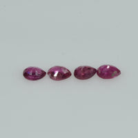 3.5x2.5 mm Natural Ruby Loose Gemstone Pear Cut