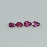 3.5x2.5 mm Lot Natural Ruby Loose Gemstone Pear Cut