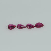 3.5x2.5 mm Lot Natural Ruby Loose Gemstone Pear Cut