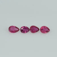 3.5x2.5 mm Lot Natural Ruby Loose Gemstone Pear Cut