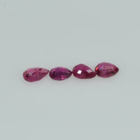 3.5x2.5 mm Lot Natural Ruby Loose Gemstone Pear Cut