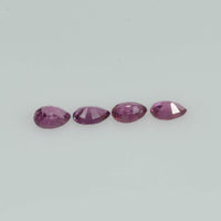 3.5x2.5 mm Natural Ruby Loose Gemstone Pear Cut