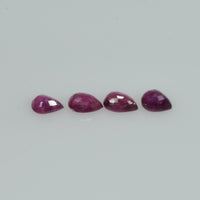 3.5x2.5 mm Lot Natural Ruby Loose Gemstone Pear Cut