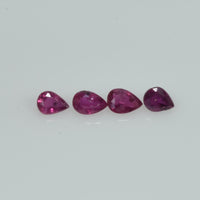 3.5x2.5 mm Lot Natural Ruby Loose Gemstone Pear Cut