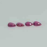 3.5x2.5 mm Lot Natural Ruby Loose Gemstone Pear Cut