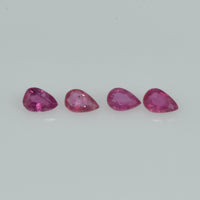 3.5x2.5 mm Lot Natural Ruby Loose Gemstone Pear Cut