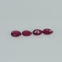 3.5x2.5 mm Natural Ruby Loose Gemstone Pear Cut