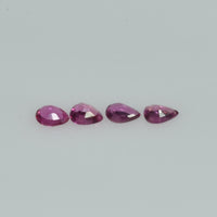 3.5x2.5 mm Natural Ruby Loose Gemstone Pear Cut
