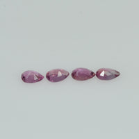 3.5x2.5 mm Natural Ruby Loose Gemstone Pear Cut