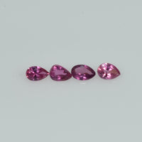 3.5x2.5 mm Lot Natural Ruby Loose Gemstone Pear Cut