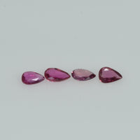 3.5x2.5 mm Lot Natural Ruby Loose Gemstone Pear Cut