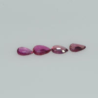 3.5x2.5 mm Lot Natural Ruby Loose Gemstone Pear Cut