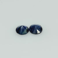 4.8 mm Natural Blue Sapphire Loose Pair Gemstone Round Cut