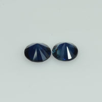 5.5 mm Natural Blue Sapphire Loose Pair Gemstone Round Cut