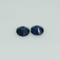 4.6-4.7 mm Natural Blue Sapphire Loose Pair Gemstone Round Cut