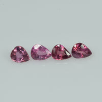 4x3 mm Lot Natural Ruby Loose Gemstone Pear Cut