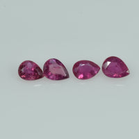 4x3 mm Lot Natural Ruby Loose Gemstone Pear Cut