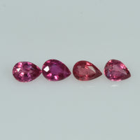 4x3 mm Lot Natural Ruby Loose Gemstone Pear Cut