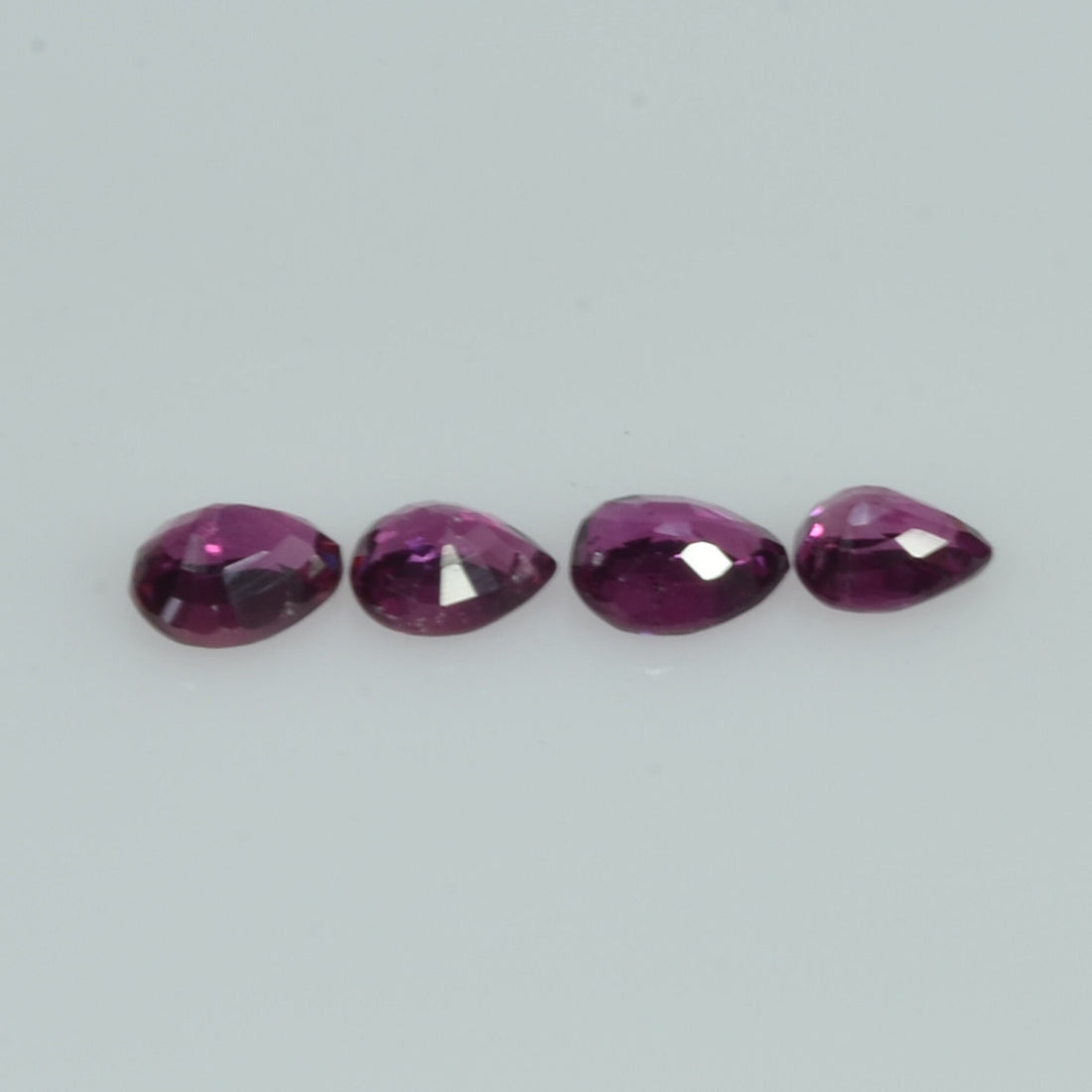 4x3 mm Natural Ruby Loose Gemstone Pear Cut
