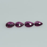 4x3 mm Natural Ruby Loose Gemstone Pear Cut