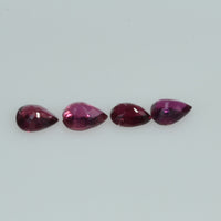 4x3 mm Lot Natural Ruby Loose Gemstone Pear Cut