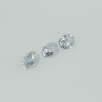 Natural white Sapphire Loose Gemstone VS Quality Oval Cut