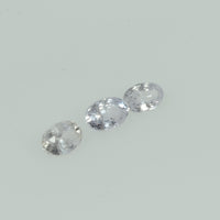 Natural White Sapphire Loose Gemstone VS Quality Oval Cut