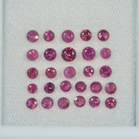 2.5-4.0 mm Natural Pink Sapphire Loose Gemstone VS Quality AAA Color Round Diamond Cut