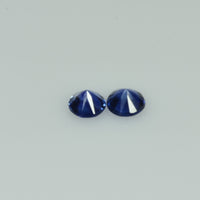 4.0 mm Natural Blue Sapphire Loose Pair Gemstone Round Cut