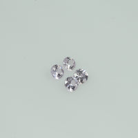 2-4 mm Natural Pastel Purple Sapphire Loose Gemstone Round Diamond Cut Cleanish Quality