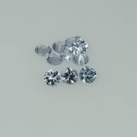 3.0-4.5 mm Natural Whitsh Blue Sapphire Loose Gemstone Round Diamond Cut Vs Quality Color