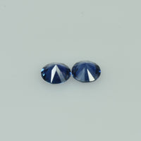 4.3 mm Natural Blue Sapphire Loose Pair Gemstone Round Cut