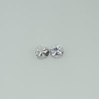 3.5-5.0 mm Natural Yellowish White Sapphire Loose Gemstone Round Diamond Cut Vs Quality