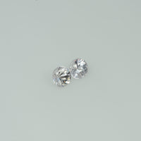 3.5-5.0 mm Natural Yellowish White Sapphire Loose Gemstone Round Diamond Cut Vs Quality