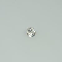3.5-5.0 mm Natural Yellowish White Sapphire Loose Gemstone Round Diamond Cut Vs Quality