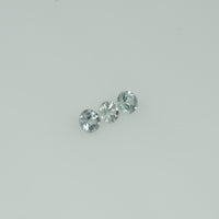3.5-5.0 mm Natural Whitish Yellow Green Sapphire Loose Gemstone Round Diamond Cut Vs Quality