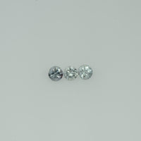 3.5-5.0 mm Natural Whitish Yellow Green Sapphire Loose Gemstone Round Diamond Cut Vs Quality