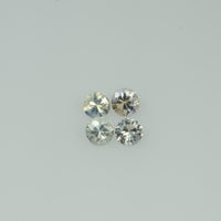 3.5-5.0 mm Natural Whitish Yellow Green Sapphire Loose Gemstone Round Diamond Cut Vs Quality