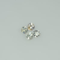 3.5-5.0 mm Natural Whitish Yellow Green Sapphire Loose Gemstone Round Diamond Cut Vs Quality