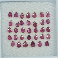 3.5x2.5 mm Lot Natural Ruby Loose Gemstone Pear Cut
