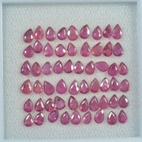 3.5x2.5 mm Lot Natural Ruby Loose Gemstone Pear Cut