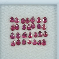 3.5x2.5 mm Lot Natural Ruby Loose Gemstone Pear Cut