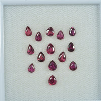 3.5x2.5 mm Lot Natural Ruby Loose Gemstone Pear Cut