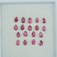 3.5x2.5 mm Lot Natural Ruby Loose Gemstone Pear Cut