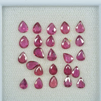 4x3 mm Lot Natural Ruby Loose Gemstone Pear Cut